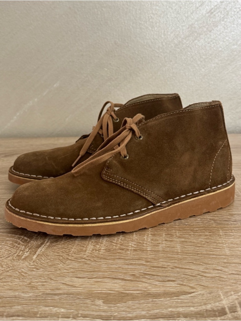 L.L.Bean Stonington Light Brown Suede Chukka Ankle Boots Lace Up Women 9.5M